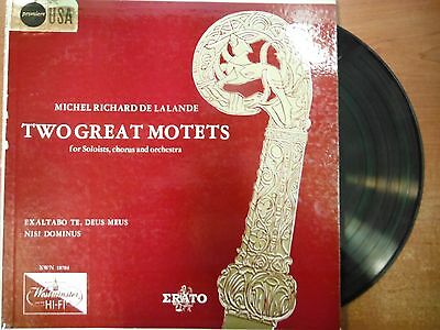 33 RPM Vinyl Michel Richard De Lalande Two Great Motets Westminster Rec011315SM