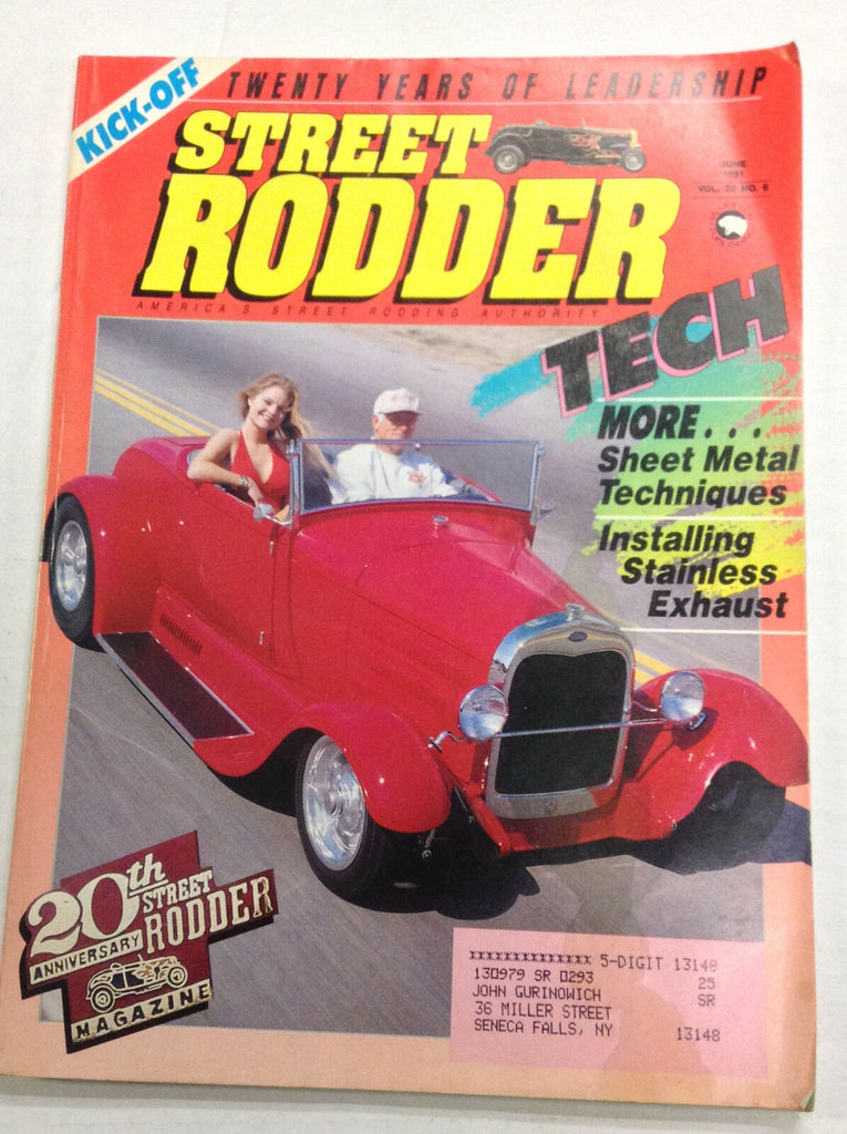 Street Rodder Magazine 20th Street Rodder Anniversary June 1991 011817R