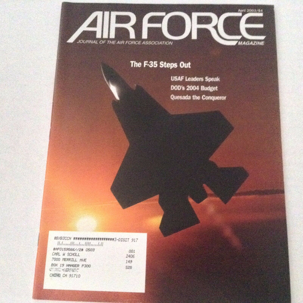 Air Force Magazine F-35 Steps Out DOD''s 2004 Budget April 2003 062517nonrh2