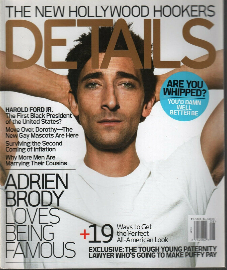 Details Magazine August 2004 Harold Ford Jr Adrien Brody 111319AME