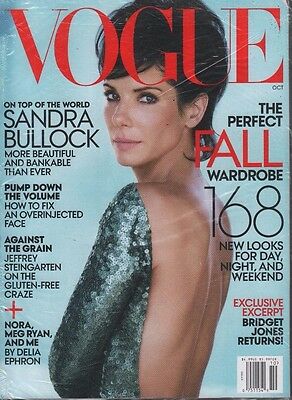 Vogue October 2013 Sandra Bullock, Jeffrey Steingarten EX 020916DBE