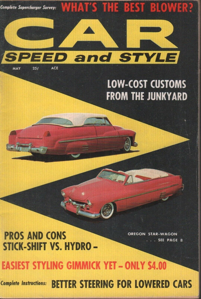 Car Speed and Style Vintage Magazine May 1958 Irwin Stein 121518AME