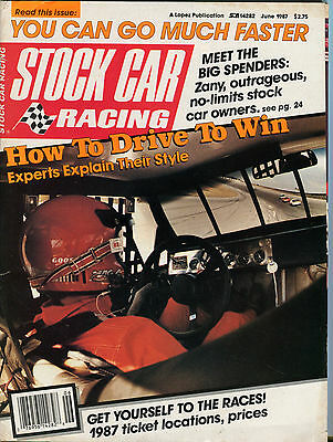 Stock Car Racing Magazine June 1987 How To Drive To Win EX 022316jhe