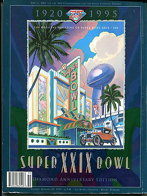 Official Super Bowl XXIX Game Program Joe Robbie Miami, Florida 121815jhe