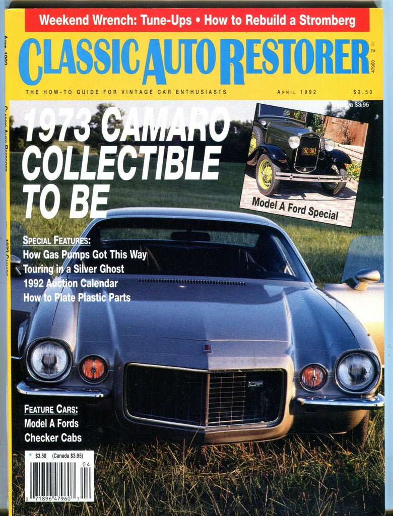 Classic Auto Restorer Magazine April 1992 1973 Camaro EX 042717nonjhe