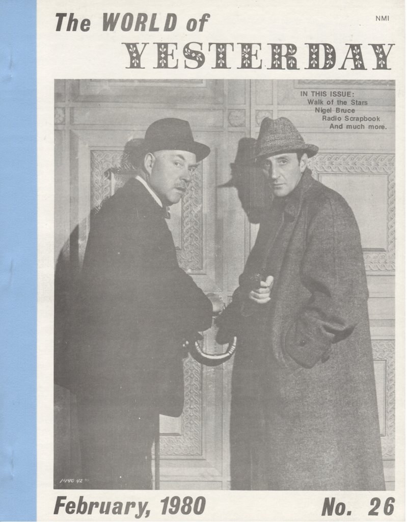 World of Yesterday #26 February 1980 Nigel Bruce Walk of the Stars 080720DBE