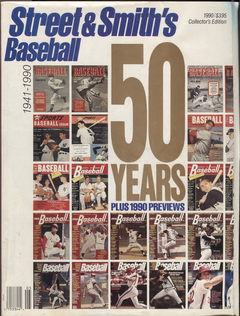 Street & Smiths Baseball 1941-1990 50 Years Plus 1990 Previews 041020DBE
