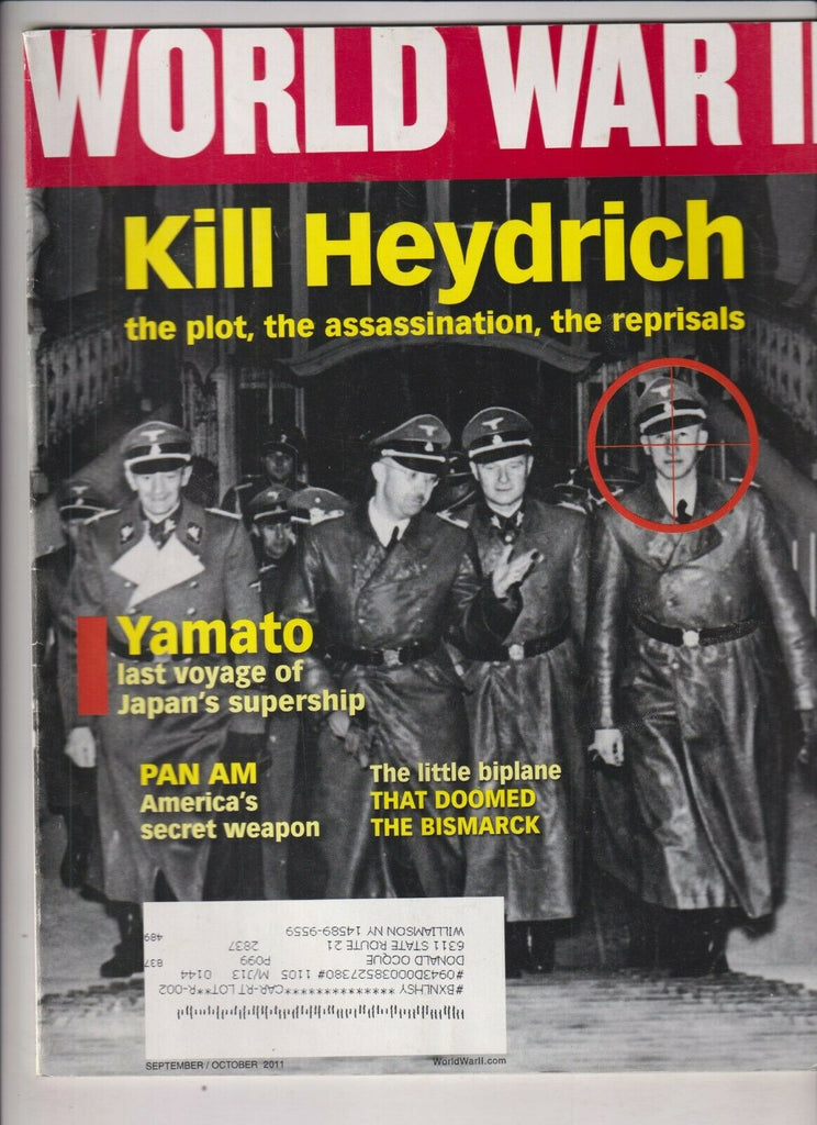 World War II Mag Kill Heydrich & Yamato & Pan Am Sept/Oct 2011 121319nonr