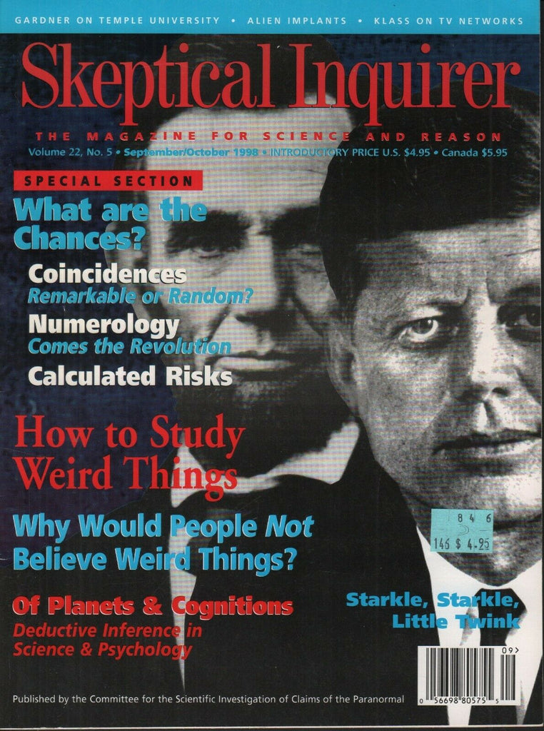 Skeptical Inquirer Vol 22 #5 Sept/Oct 1998 John F Kennedy 061919AME