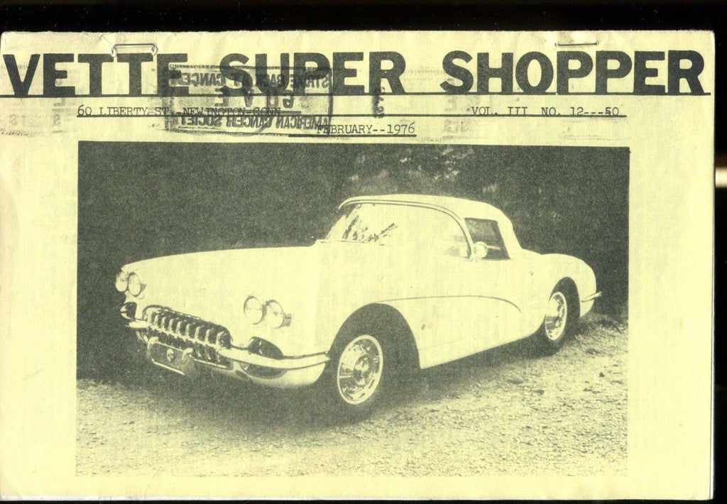Vette Super Shopper Corvette February 1976 EX 030117nonjhe