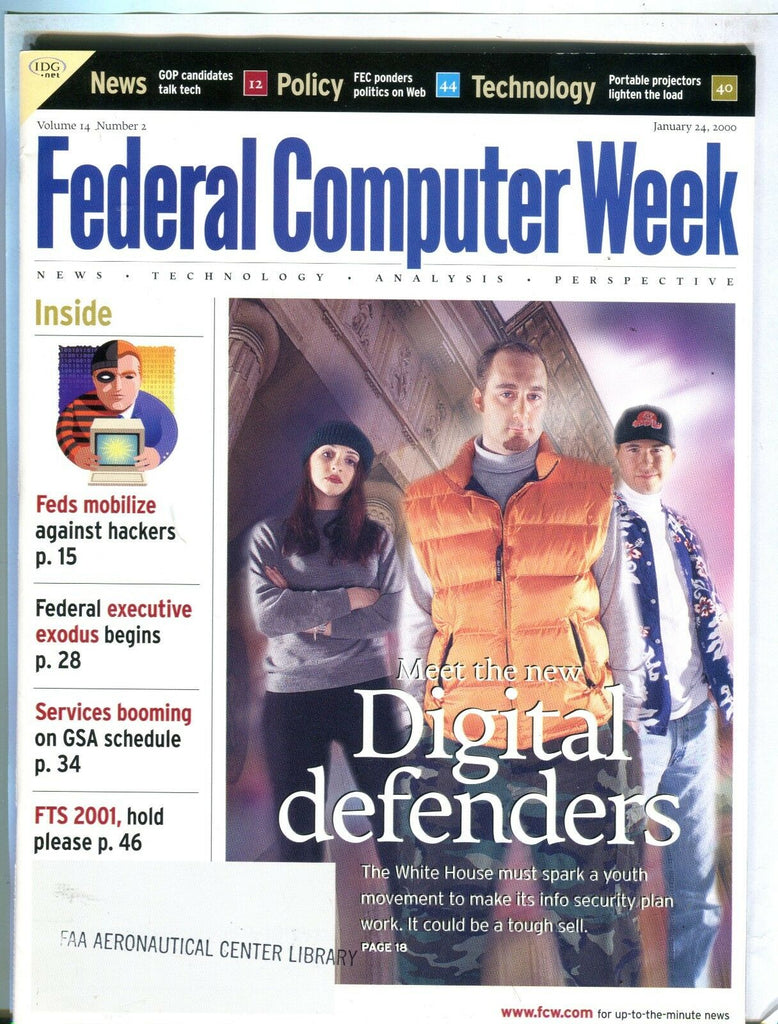 Federal Computer Week Magazine January 24 2000 EX w/ML FAA Library 102016jhe