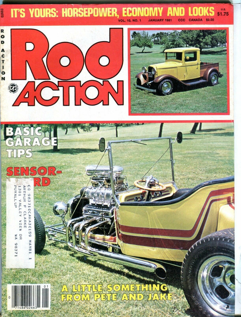 Rod Action Magazine January 1981 Garage Tips EX w/ML 031017nonjhe