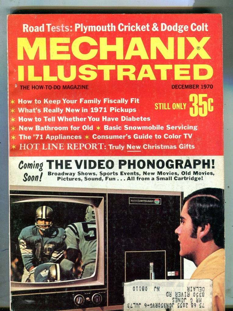 Mechanix Illustrated Magazine December 1970 Video Phonograph 062217nonjhe