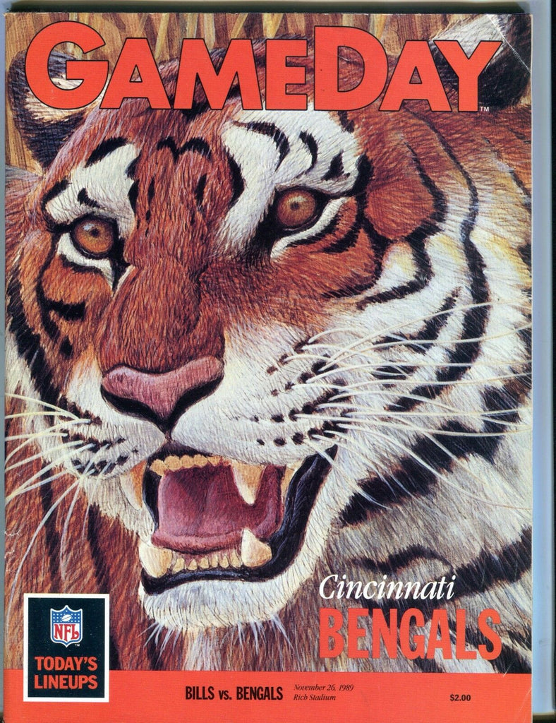 GameDay Magazine 1989 Bengals vs. Bills EX No ML 051817nonjhe2