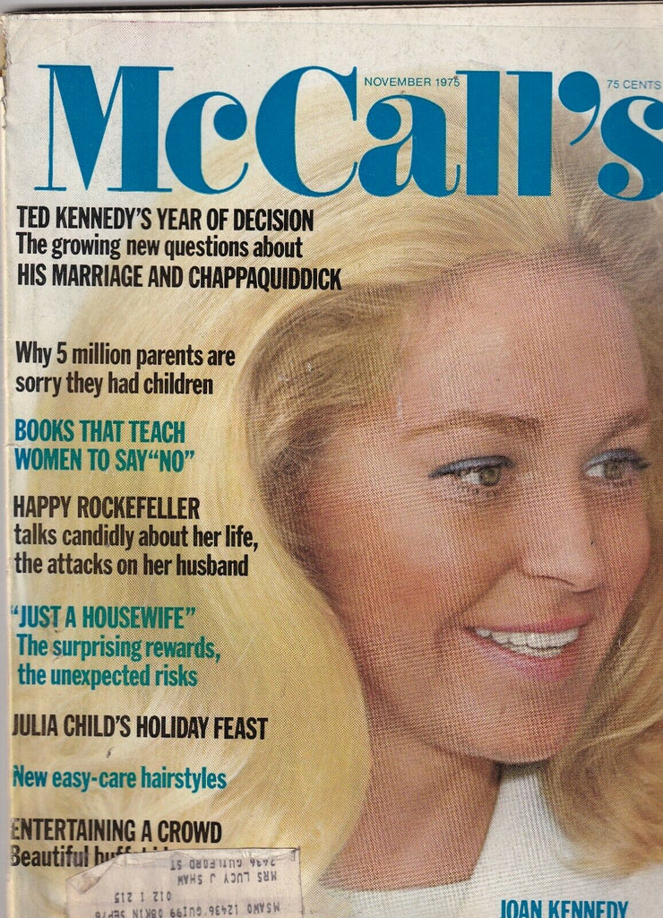 McCall's Mag Joan Kennedy Julia Child November 1975 101519nonr