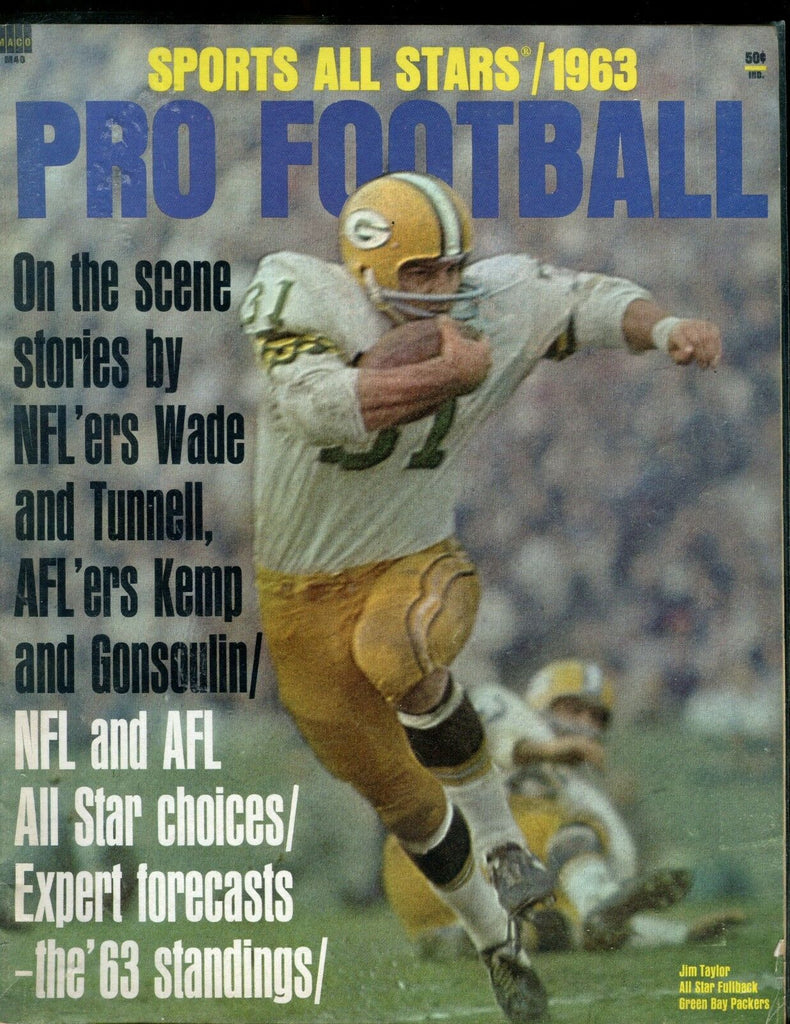 Pro Football All Stars Magazine 1963 Jim Taylor EX 011117jhe