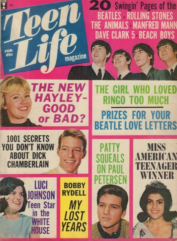 Teen life February 1965 The Beatles Luci Johnson Dick Chaberlain 021419DBE