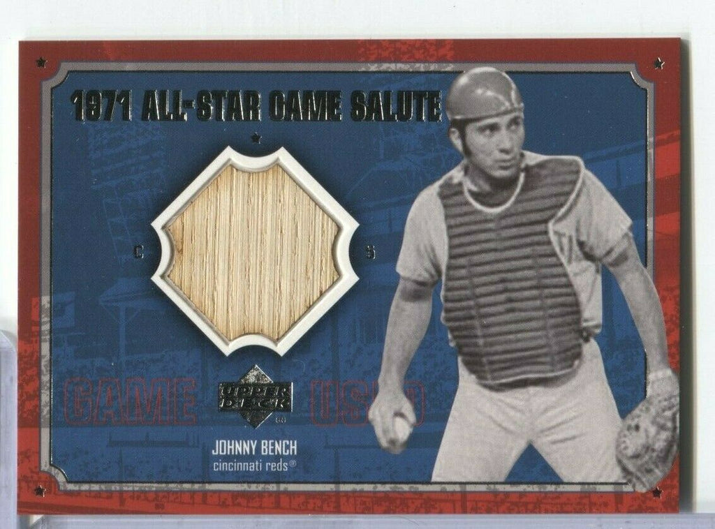 Johnny Bench Reds Game Used Bat 1971 All-Star Game AS-JB (B) UD '01 100219DBCD2