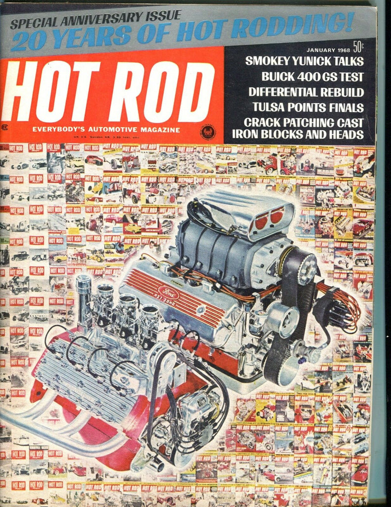 Hot Rod Magazine January 1968 Smokey Yunick EX No ML 050917nonjhe