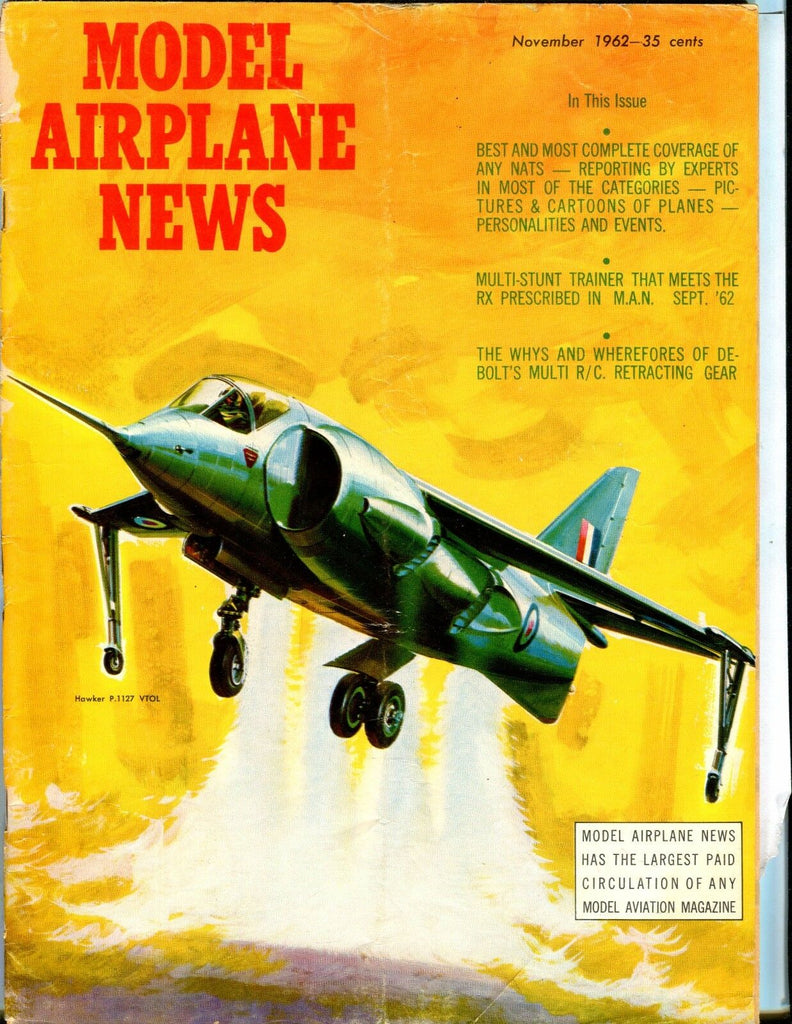 Model Airplane News Magazine November 1962 Hawker VG 040817nonjhe