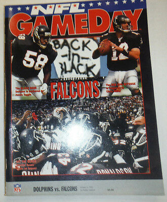 NFL Gameday Magazine Jessie Tuggle Chris Miller Falcons October 11, 1992 040115R