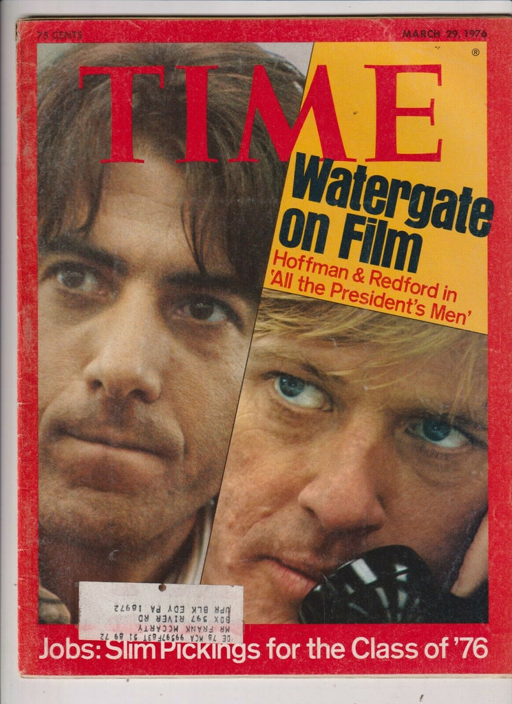 Time Magazine Watergate On Film Hoffman And Redofrd March 29, 1976 110619nonr