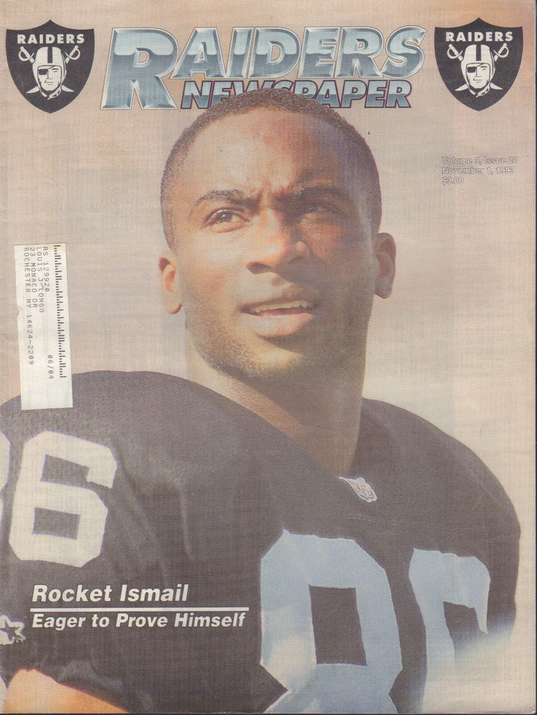 Raiders Newspaper November 1 1993 Rocket Ismail 081417nonjhe