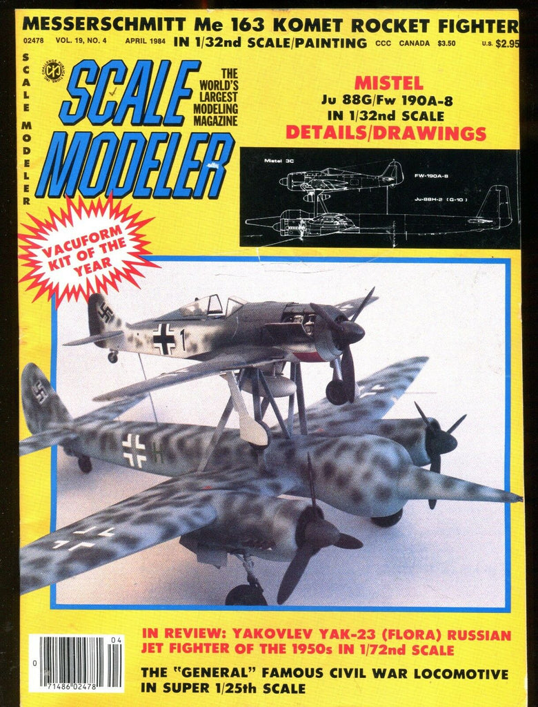 Scale Modeler Magazine April 1984 Yak-23 Jet Fighter EX No ML 010217jhe