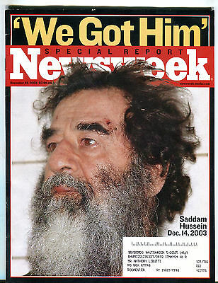 Newsweek Magazine December 22 2003 Saddam Hussein EX 022616jhe