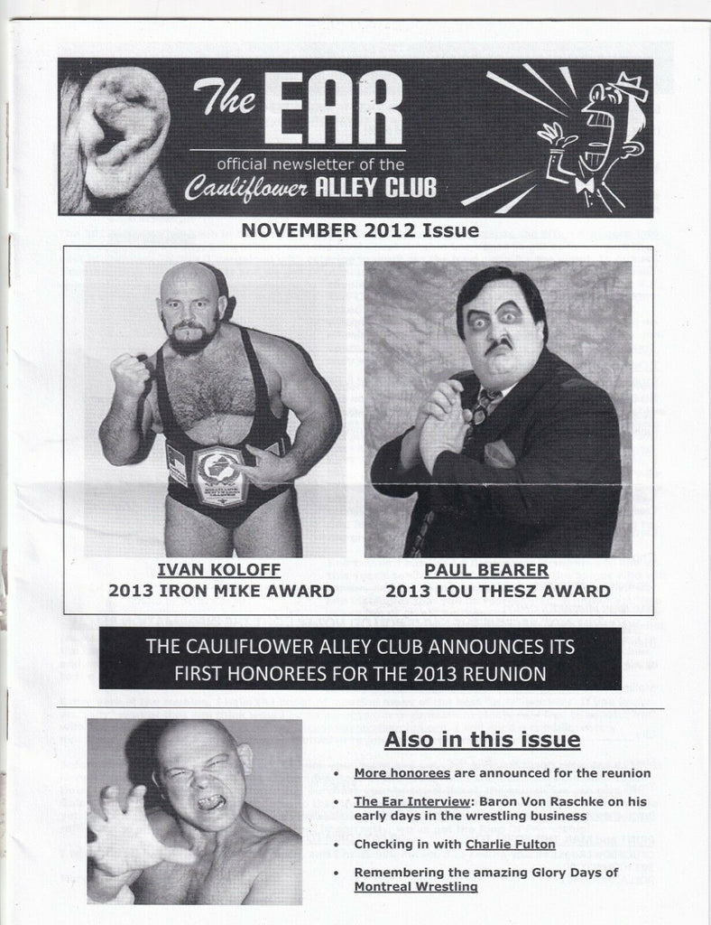The Ear Wrestling Magazine Ivan Koloff Paul Bearer November 2012 062419nonr