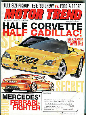 Motor Trend Magazine August 1998 Cadillac Roadster Mercedes EX 021816jhe