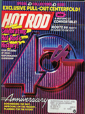 Hot Rod Magazine January 1988 Celebrating Hot Rod's History EX 022316jhe