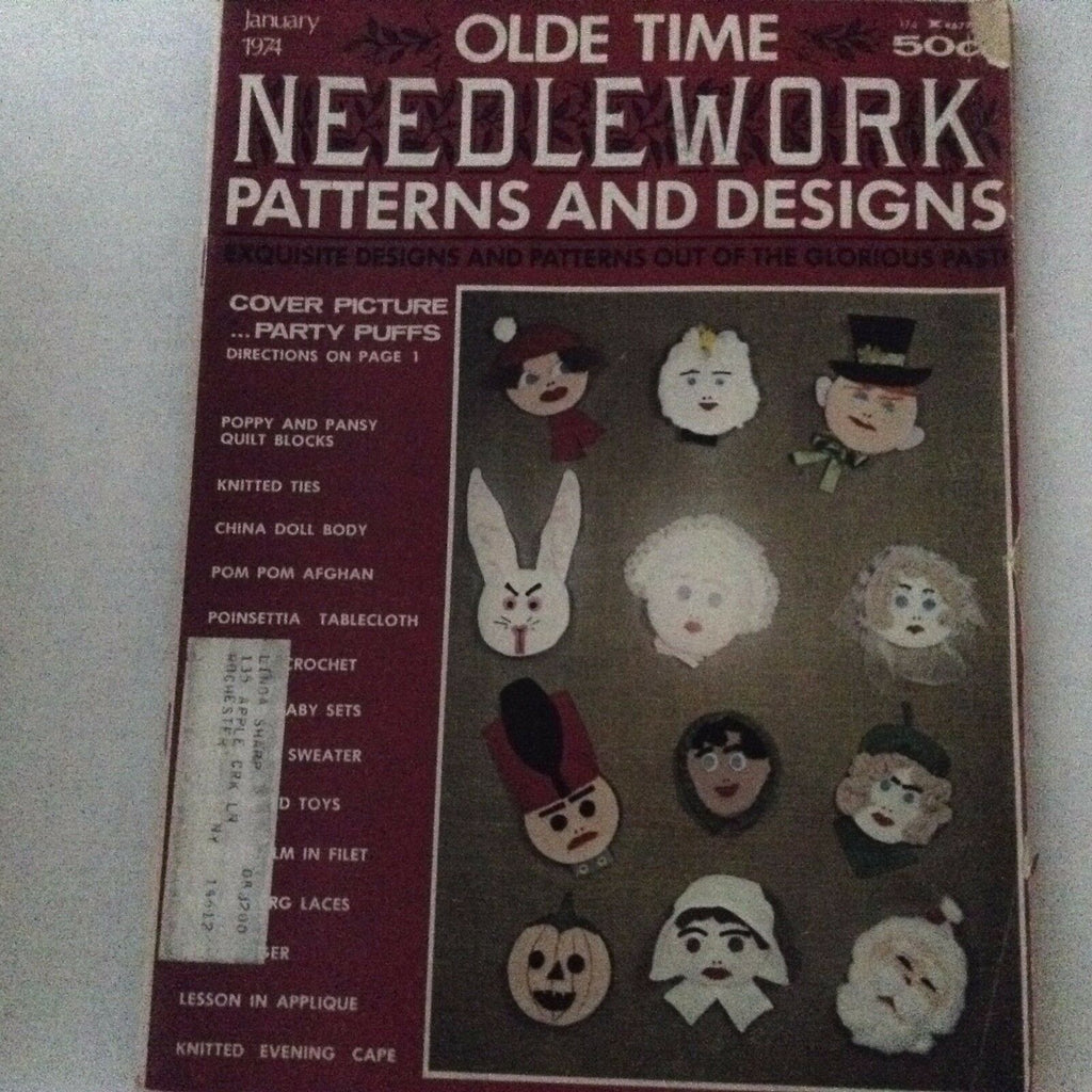 Olde Time Needlework Magazine Party Puffs Quilt january 1974 061717nonrh2