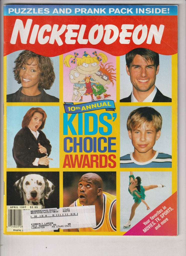Nickelodeon Mag Whitney Houston Rosie' O Donnell April 1997 020520nonr