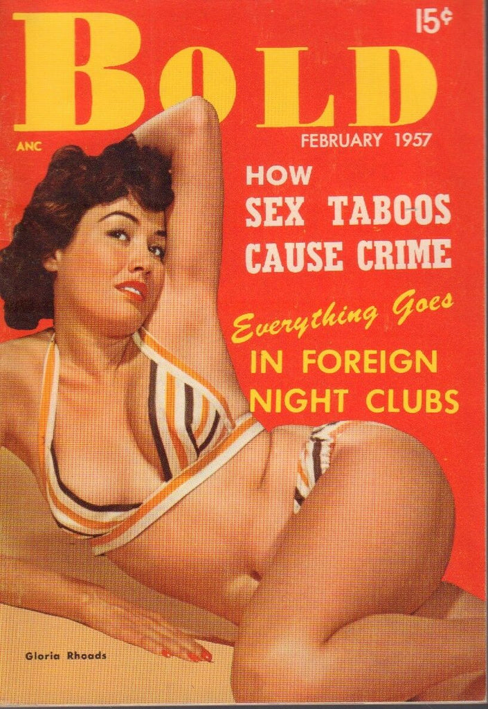 Bold Digest February 1957 Gloria Rhoads Cheesecake Pin Up 091318AME