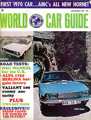 World Car Guide Magazine September 1969 NSU Ro80 EX 011116jhe2