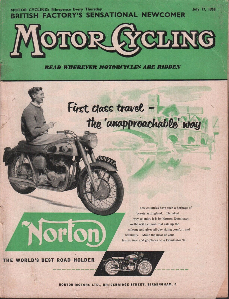 Motor Cycling July 17 1958 Norton Dominator, British Factory 071717DBE