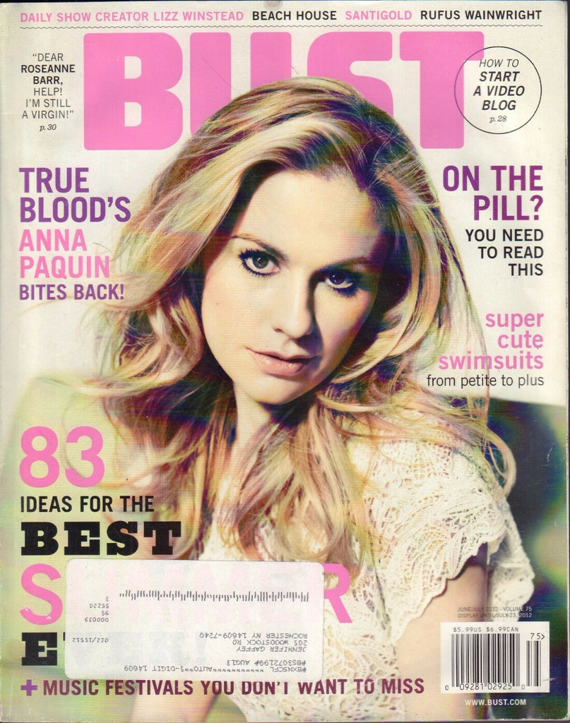 Bust June July 2012 Anna Paquin, Lizz Winstead w/ML VG 090816DBE