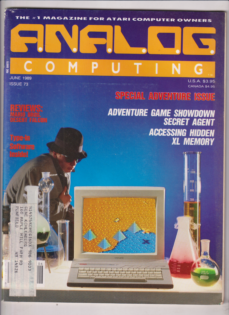 Analog Computing Atari Mag Mario Bros. & Desert Falcon June 1989 010920nonr