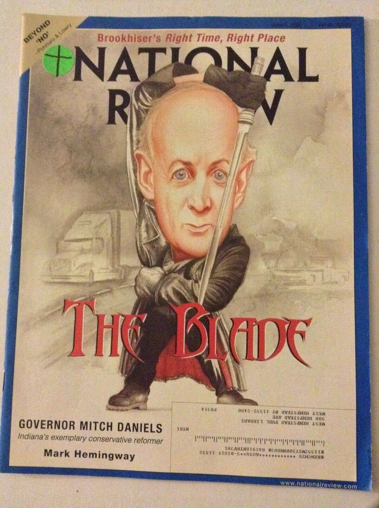 National Review Magazine Governor Mitch Daniels June 8, 2009 060619nonrh