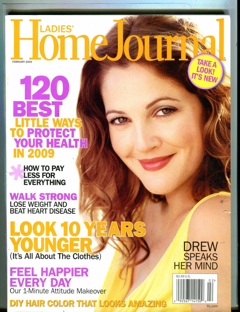 Ladies' Home Journal Magazine February 2009 Drew Barrymore EX No ML 050717nonjhe