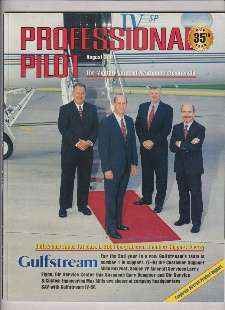 Professional Pilot Mag Gulfstream Larry Flynn August 2001 040720nonrh