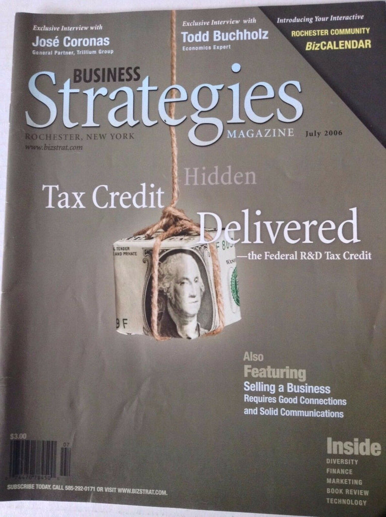 Business Strategies Magazine Tax Credit Hidden Delivered July 2006 081117nonrh