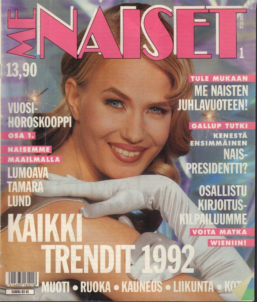 Me Naiset Finnish Magazine Dec. 27 1991 Kaikki Trendit 1992 072117nonjhe