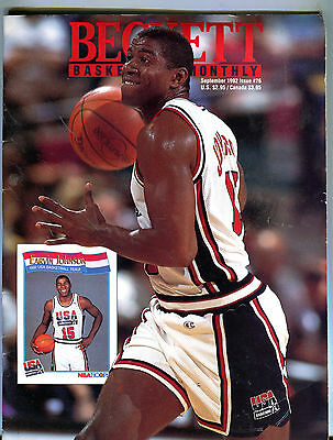 Beckett Basketball Monthly September 1992 Magic Johnson EX 071316jhe