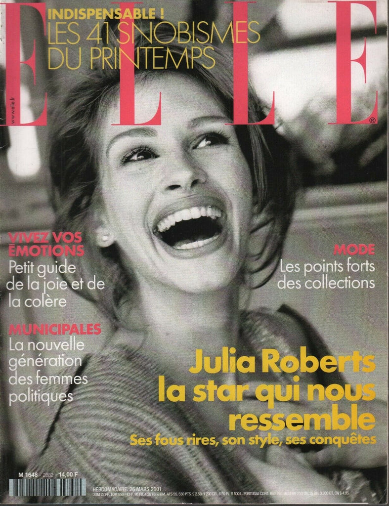 Elle French Fashion Magazine 26 Mars 2001 Julia Roberts 091819AME