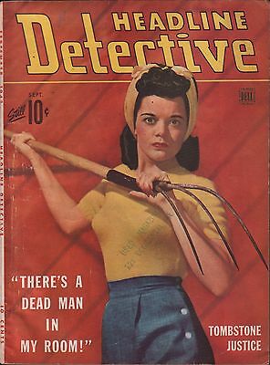 Headline Detective September 1943 Tombstone Justice VG 122915DBE2