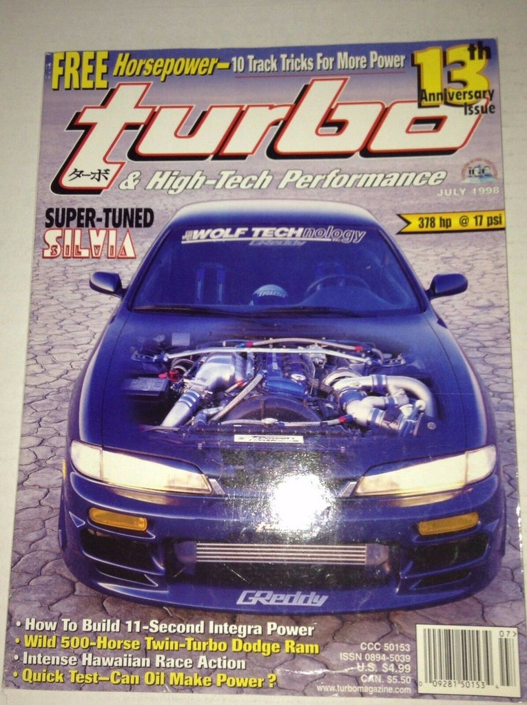 Turbo Magazine Super Tuned Silvia Hawaiian Race July 1998 041917nonrh