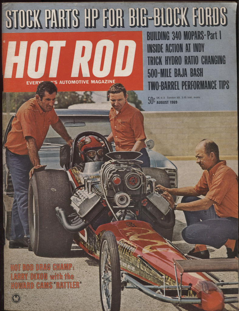 Hot Rod August 1969 340 Mopars Trick Hydro Larry Dixon Howard Cams 051220DBE