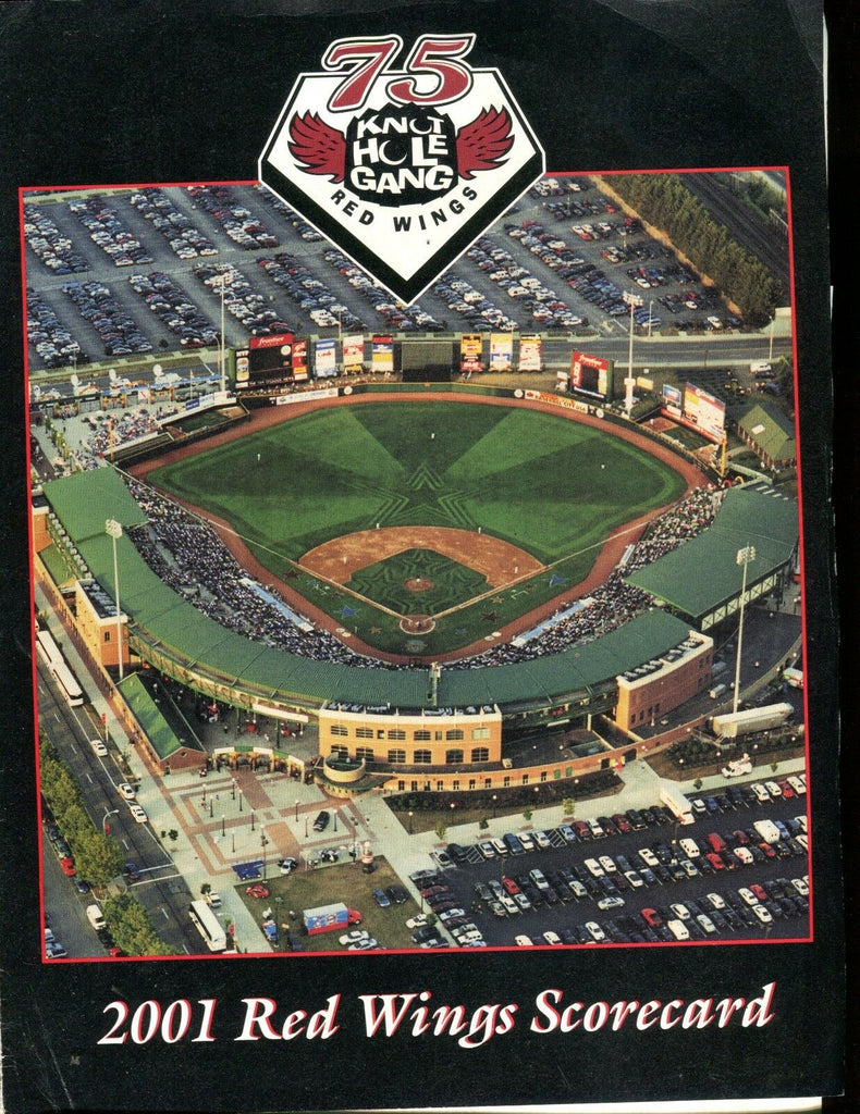 2001 Rochester Red Wings Scorecard EX 010917jhe